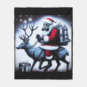 Santa T-Shirt Fleece Deken (Voorkant)