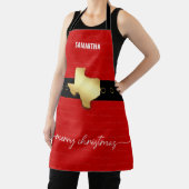 Santa Texas Belt Buckle Kerstmis Schort (Insitu)