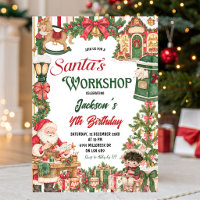 Santa Thema Santa's Werkplaats Kerst Verjaardag