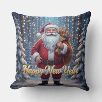 Santa Throw Pillow | Happy New Year Magical Christ Kussen