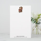 Santa Traditional Christmas Briefpapier (Staand voorkant)