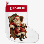  Santa Traditional Christmas Grote Kerstsok (Voorkant)