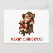  Santa Traditional Christmas Holiday Briefkaart (Voorkant)