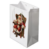  Santa Traditional Christmas Medium Cadeauzakje (Achterkant Gekanteld)