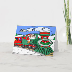 Santa Train Christmas-Kaart Feestdagen Kaart