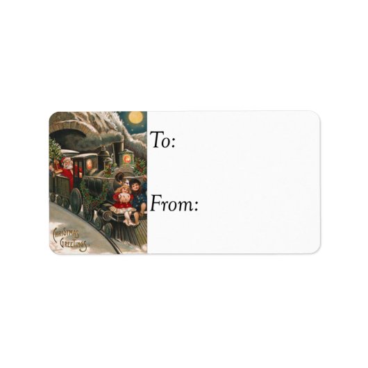 Santa Train  Gift Label (Voorkant)