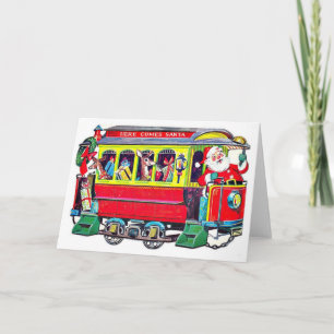 Santa Train kerst Kaart