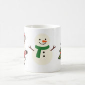 Santa, Tree & Snowman Christmas Mug (Centre)