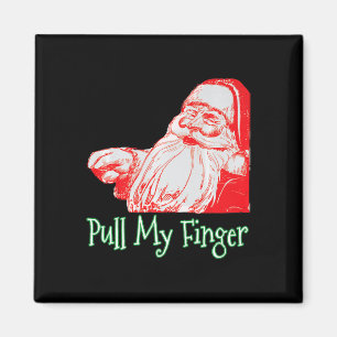 Santa Trek Mijn Vinger Grappig Kerst Grat Humor PR Magneet