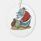 Santa Triceratops Ornament (Links)