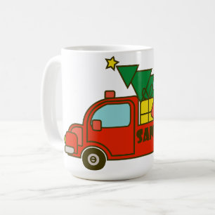 Santa truck kant uitzicht Vrolijk kerstfeest Koffiemok