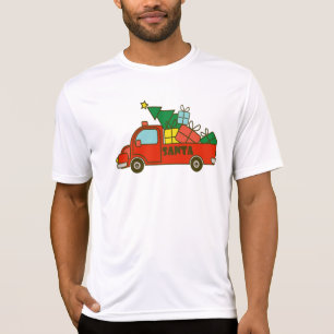 Santa truck kant uitzicht Vrolijk kerstfeest T-shirt
