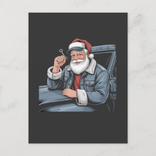 Santa Truck Rigging Funny Truck Driver Kerstmis Feestdagenkaart