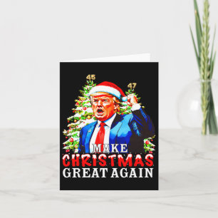 Santa Trump 45-47 kerstpyjama's maken kerst geweld Kaart
