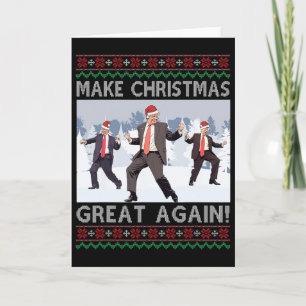 Santa Trump Dans Maak Kerstmis Groot Again Lelijk Kaart