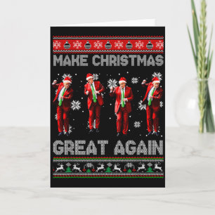 Santa Trump Dans Maak Kerstmis Groot Again Lelijk Kaart