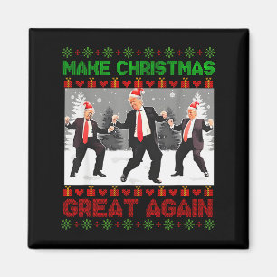 Santa Trump Dans Maak Kerstmis Groot Again Lelijk Magneet