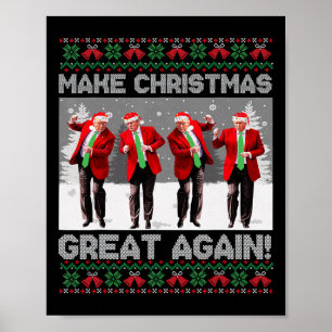 Santa Trump Dans Maak Kerstmis Groot Nog Een Keer Poster