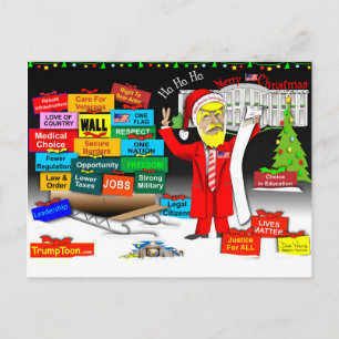 Santa Trump Feestdagenkaart