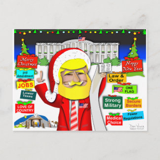 Santa Trump Ho Ho Ho Feestdagenkaart