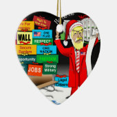 Santa Trump Keramisch Ornament (Rechts)