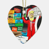 Santa Trump Keramisch Ornament (Links)