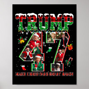 Santa Trump Maak Kerstmis weer Groot Lelijke Kerst Poster