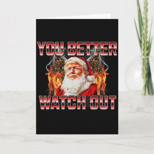 Santa Trump Santa Claus komt naar de stad 2024 Kaart