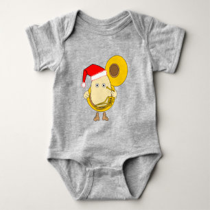 Santa Tuba Speler Egghead Romper
