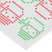 Santa Ugly Christmas Sweater Pattern Lange Tafelloper (Hoek)