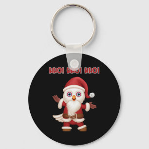 Santa Uil Feestelijke Fun Kerstmis Sleutelhanger