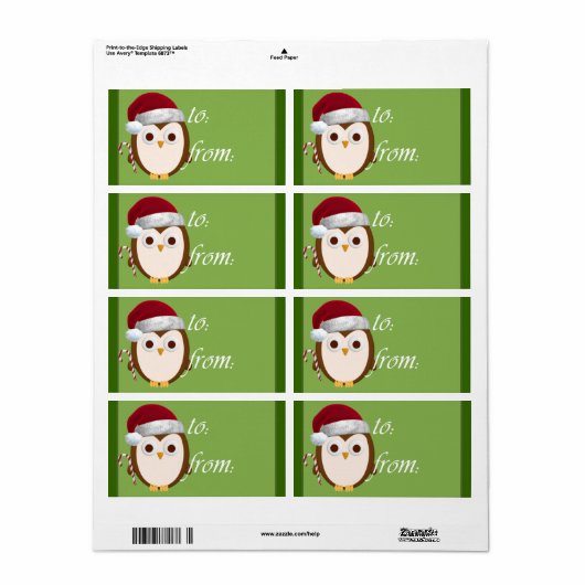 Santa Uil Gift Labels (Full Sheet)