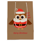 Santa Uil Giftbag Medium Cadeauzakje (Achterkant)