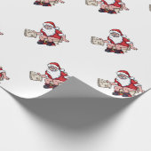 Santa Using Toilet Cadeaupapier (Hoek)