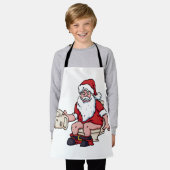 Santa Using Toilet Schort (Gedragen)