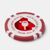 Santa Vader Kerstmis rode naam cadeau Poker Chips (Enkel)