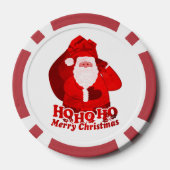 Santa Vader Kerstmis rode naam cadeau Poker Chips (Achterkant)