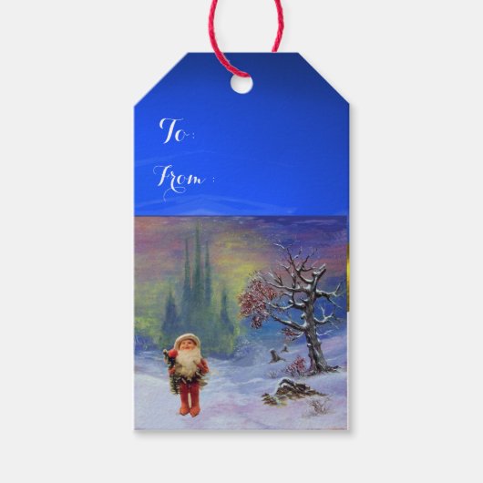 SANTA VAN DE GNOMEN CADEAULABEL (Voorkant)