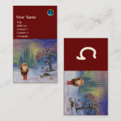 SANTA VAN DE GNOMES MONOGRAM Blue Sapphire Red Visitekaartje (Voorkant / Achterkant)