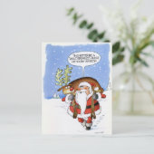 Santa Venison Feestdagenkaart (Staand voorkant)