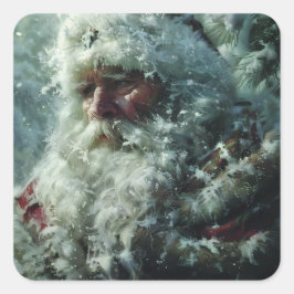 Santa Vierkante Sticker