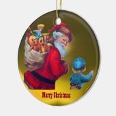 SANTA VINTAGE 2 KERAMISCH ORNAMENT (Links)