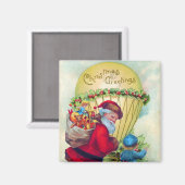 SANTA VINTAGE 2 MAGNEET (Voorkant / Achterkant)