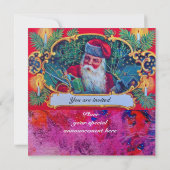 SANTA VINTAGE CHRISTMAS PARTIJ KAART (Achterkant)