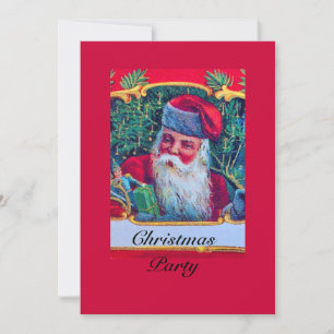 SANTA VINTAGE CHRISTMAS PARTY 1 KAART