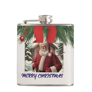  Santa Vinyl Wrapped Flask Heupfles