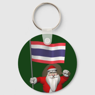 Santa Visiting Thailand Sleutelhanger