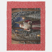 Santa Visits Fleece Deken (Voorkant)