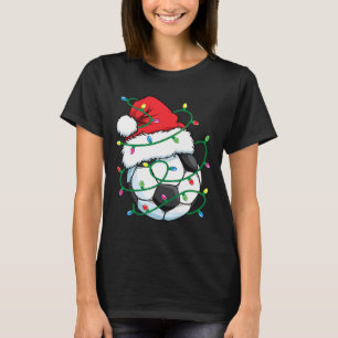 Santa Voetbal Sporten Bal Mannen Jongens Kerstmis T-shirt