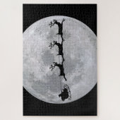 Santa volant vers la Lune Puzzle (Vertical)